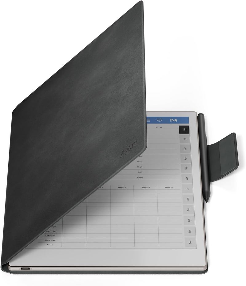 Ayotu Case for Remarkable Paper Pro, Premium PU Leather Book Folio with Pen-Buckle, Smart Magnetic Cover Only for Remarkable Paper Pro 11.8 inch, Bundle with Premium Membership (Gray) - Image 1
