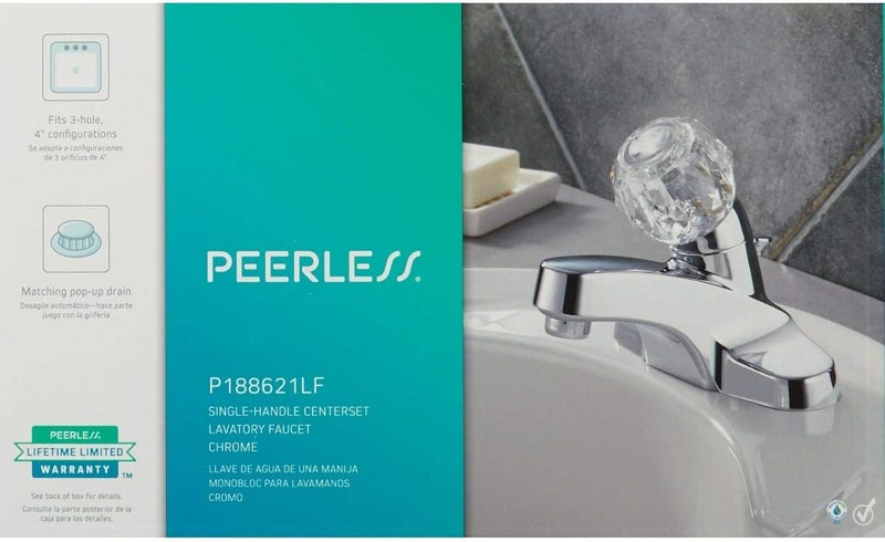 Peerless صنبور بييرليس دلتا بييرليس P188621LF خيار صنبور حمام بمقبض واحد كروم - Image 2