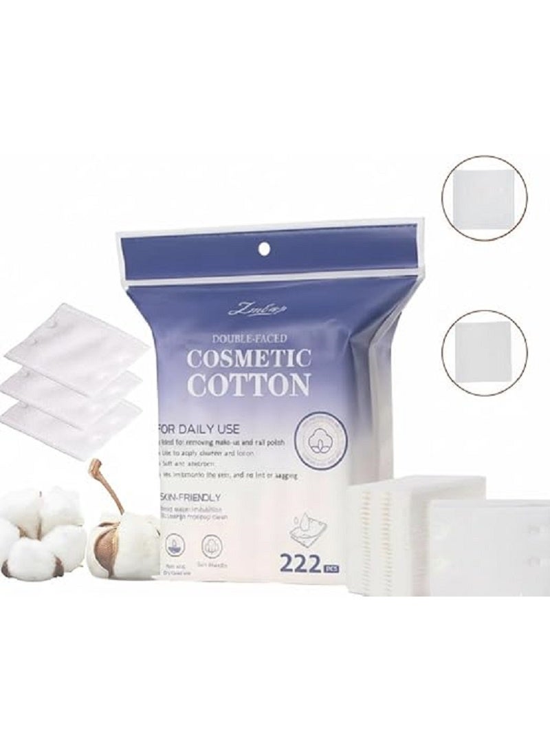 Soft Gauze Cotton for Makeup Removal and Skin Care – 222 Premium Cotton Pads Made of Non-Woven Fibers Gives You Gentle Cleaning and Silky Touch - Image 4