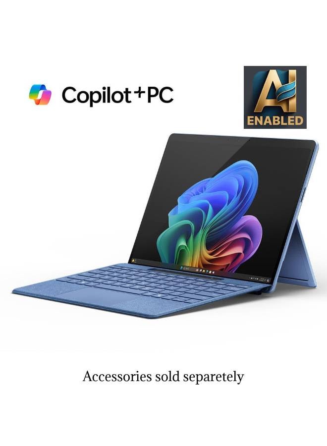 Microsoft Surface Pro 11 Copilot+ PC Laptop With 13-Inch Display, Qualcomm Snapdragon X Plus Processor/16GB RAM/512GB SSD/Qualcomm Adreno Graphics/Windows 11 English/Arabic SAPPHIRE