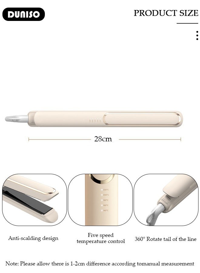 DUNISO Hair Straightener, Hair Straightening Iron with 5 Heat Settings, Rechargeable Flat Iron with Adjustable Temp for Straightening Curling Hair, Fast Heat Up, Portable Hair Iron for All Hair Types Hair Straightener - Image 2