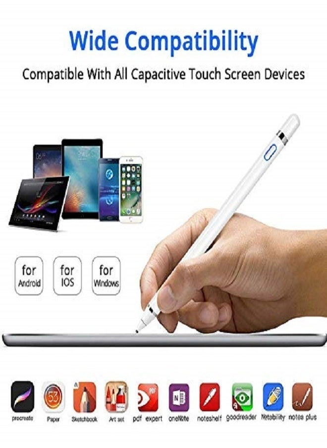 BGM High Tech Smart Stylus Pen For iPad/ Tab/ Mediapad White  - Image 3