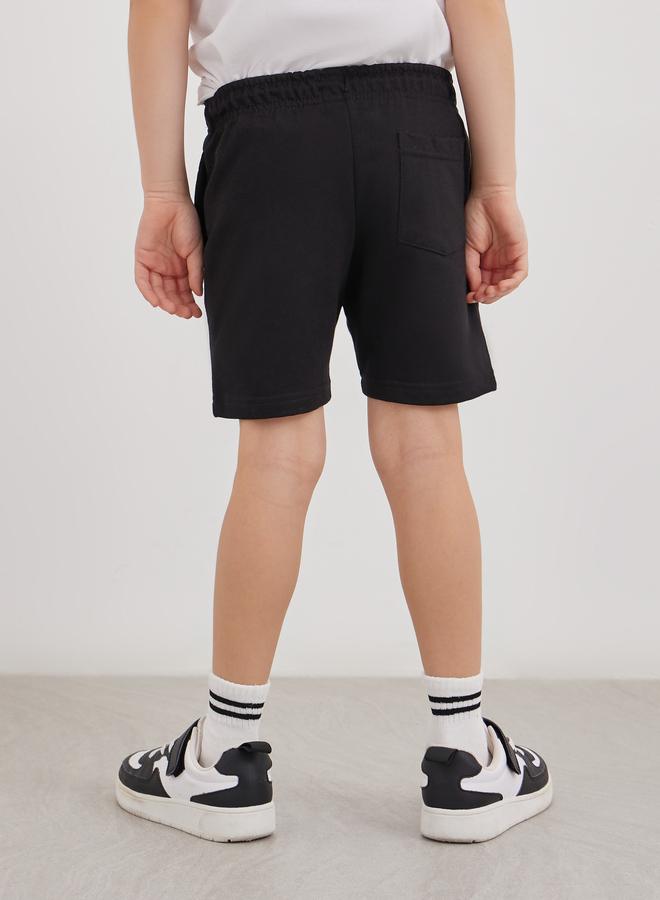 ستايلي شورت ستايلي بويز موحد للمدرسة بلون سادة مع رباط - Image 4