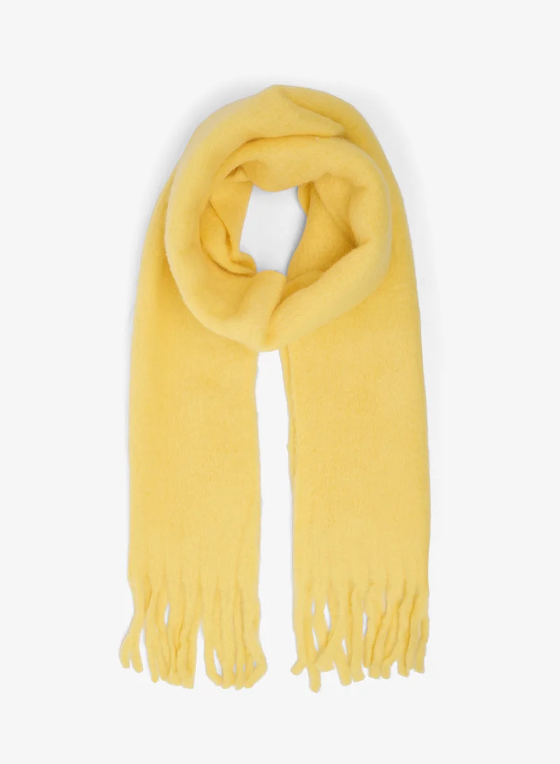 Ginger Fluffy Tassel Scarf