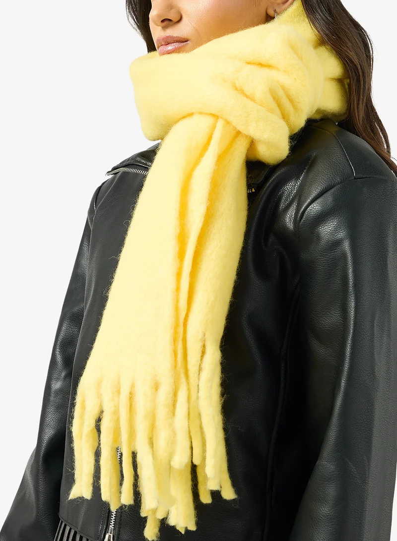 Ginger Fluffy Tassel Scarf