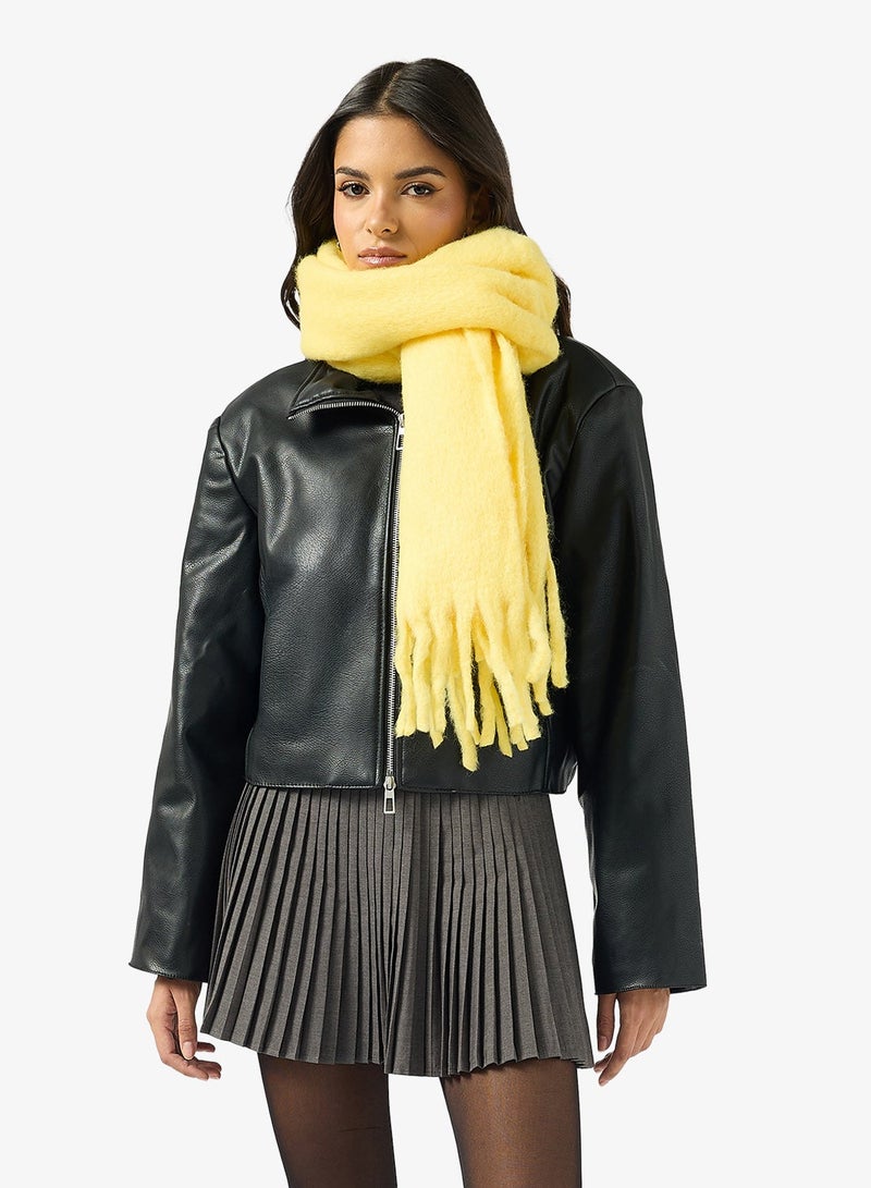 Ginger Fluffy Tassel Scarf - Image 1