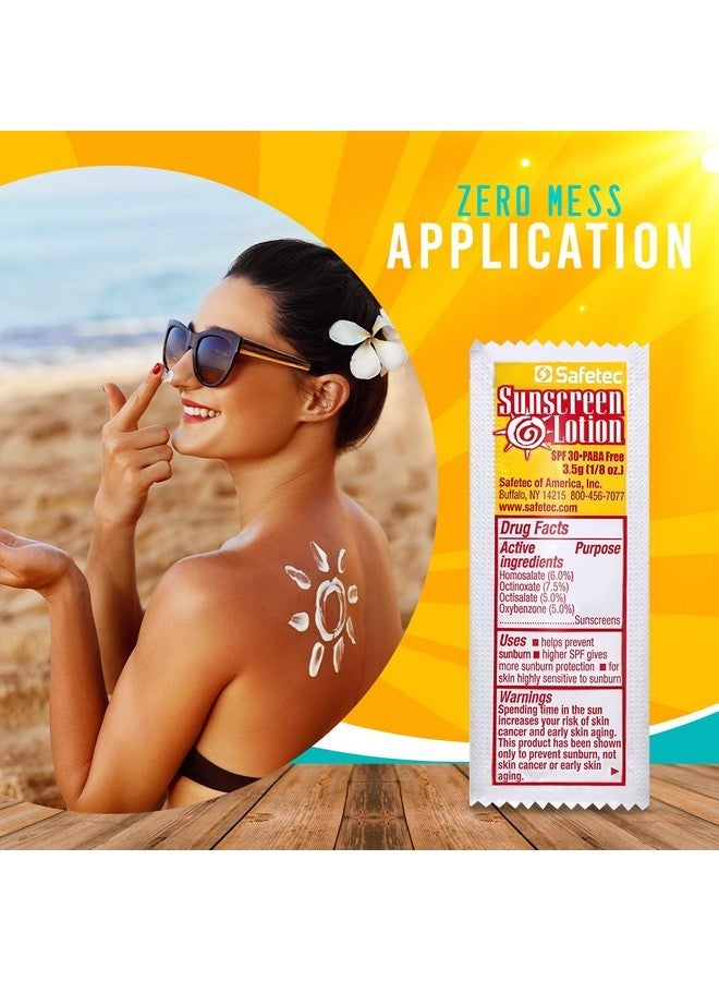 HOMESPHERE Sunscreen Lotion, SPF30 Protection and PABA Free, Individual Packets of Sunscreens (Pack of 100) - Travel Size Sun Screen for Outdoors, Bundled with reclosable Homesphere bag (100) - Image 4