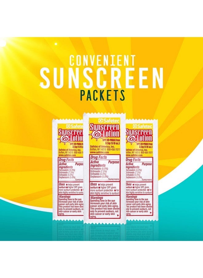 HOMESPHERE Sunscreen Lotion, SPF30 Protection and PABA Free, Individual Packets of Sunscreens (Pack of 100) - Travel Size Sun Screen for Outdoors, Bundled with reclosable Homesphere bag (100) - Image 2