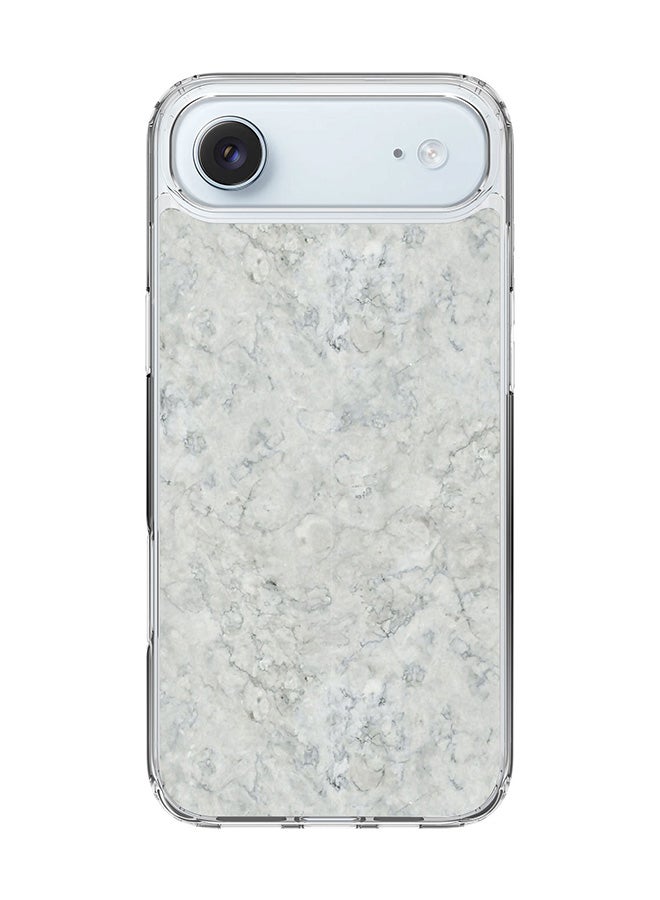 Stylizedd Classic Clear MagSafe Case for iPhone 17 Air , Hybrid Soft Case Flexible Edges Anti Drop TPU PC Gel Thin Transparent Cover [ Designed for iPhone 17 Air ] - Marble Texture White Full Print