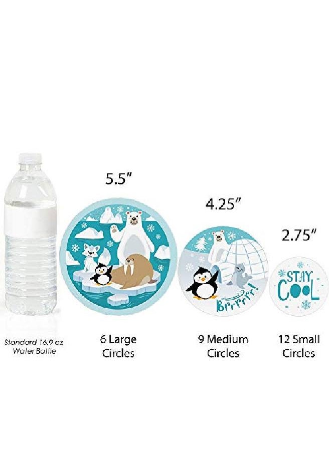 Big Dot of Happiness Arctic Polar Animals Winter Baby Shower Or Birthday Party Giant Circle Confetti Party Decorations Large Confetti 27 Count  - Image 3