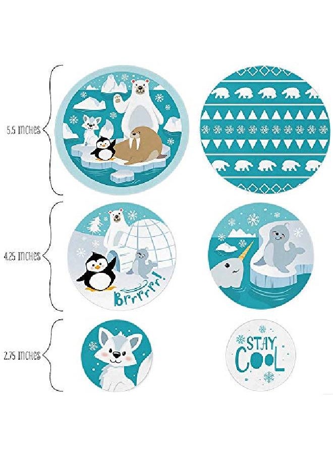 Big Dot of Happiness Arctic Polar Animals Winter Baby Shower Or Birthday Party Giant Circle Confetti Party Decorations Large Confetti 27 Count  - Image 2