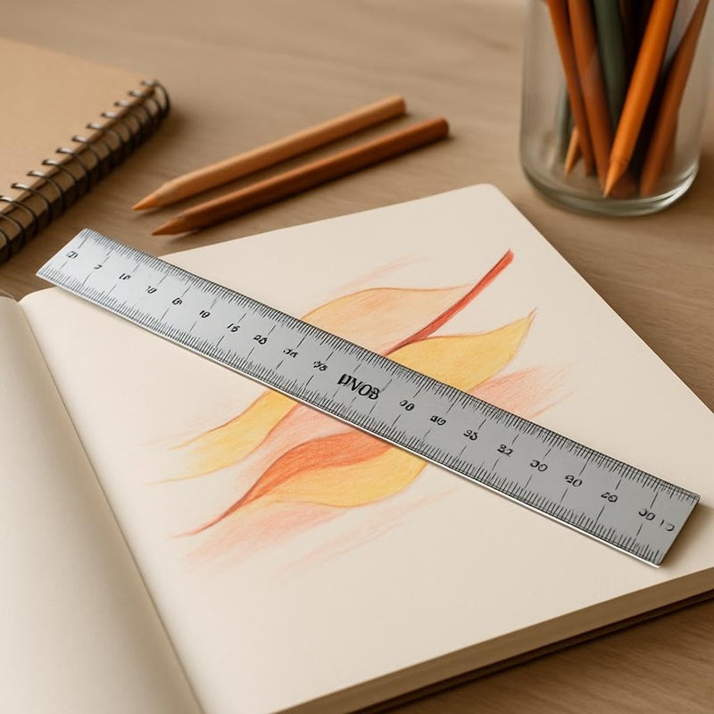 Fitto Aluminium Ruler Scale 40cm, Durable Measuring Tool for Accurate Measurements - Image 2
