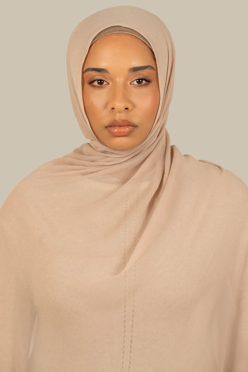 Silqrose  Warm Sand Silk Georgette Hijab for Women | Best Price UAE