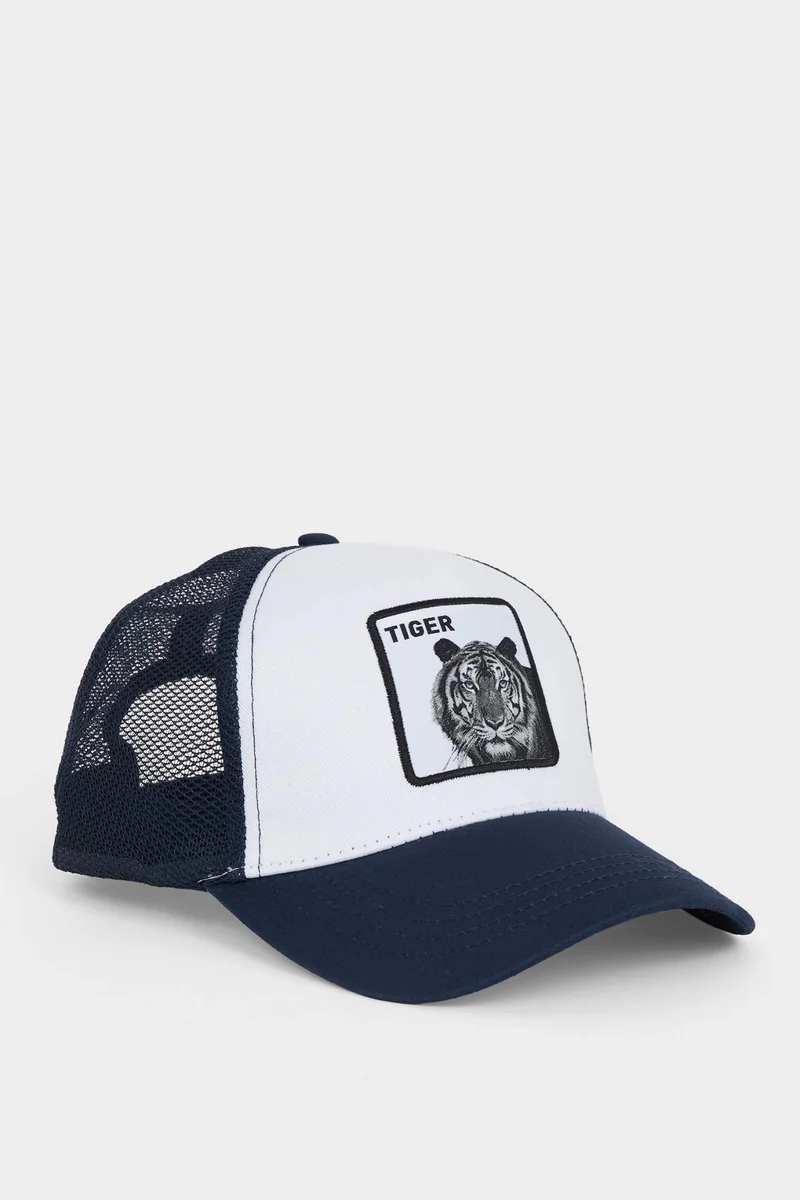 ديفاكتو Man Label Printed Woven Baseball Basketball Cap