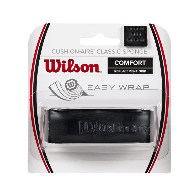 WILSON Classic Sponge Tennis Racquet Replacement Grip, Black - Image 1
