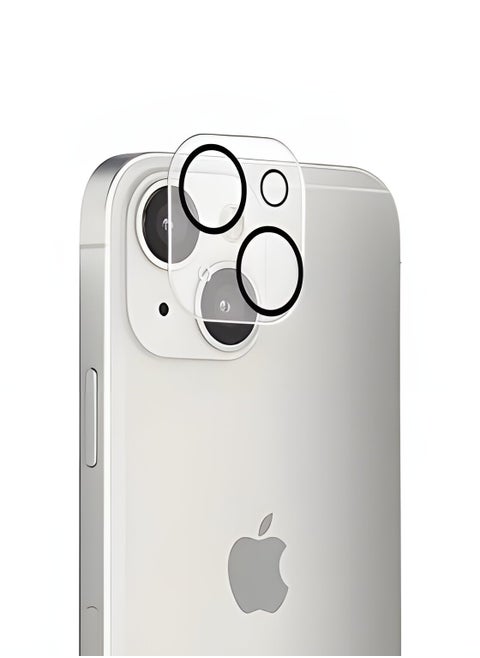 Camera Lens Protector Glass For Apple iPhone 15 Plus Clear - black