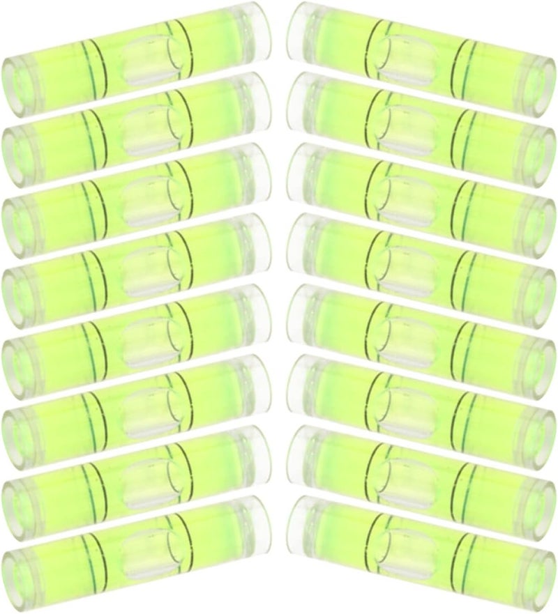 100pcs High Precision Bubble Spirit Level Vials Cylindrical Levelling Instrument Measuring Tool for Picture Frames and Home Layout - Image 1