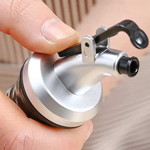 Winkelen Oil Dispenser Cap only for Glass Bottle, Stainless Steel Free Flow Bottle Liquor Wine Oil Pourer for Bar, Restaurants, Kitchen (Pack of 6) (Silver & Black) - Image 4