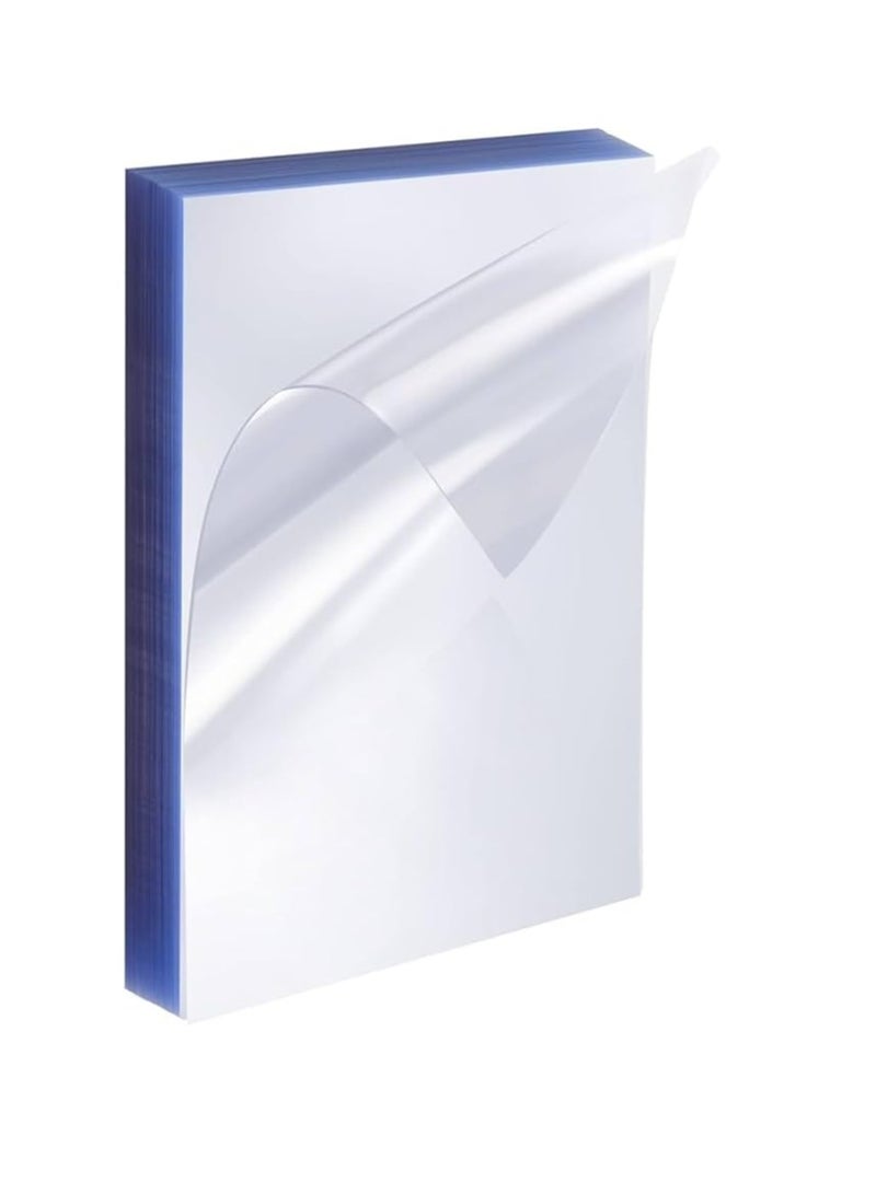 Terabyte Clear Plastic Binding Sheet A4 100Pcs, Transparent PVC Clear Plastic Thick Paper 500 Micron Thickness  - Image 1