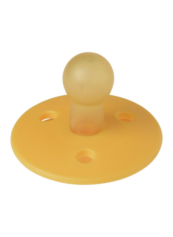 Mininor Round Pacifier Latex 0M Sunflower