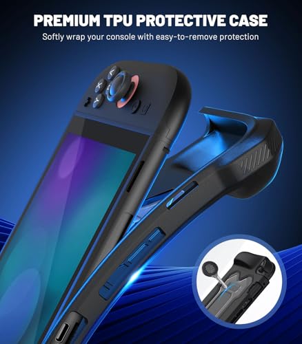 MoKo Protective Case for Nintendo Switch 2 2025, TPU Grip Cover Case with Ergonomic and Shockproof Design Compatible with Nintendo Switch 2 Console Accessories, Black - Image 5