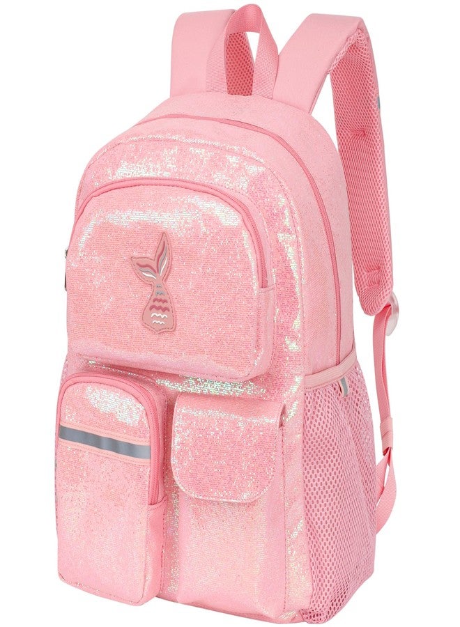 BrainyBees 15 Inch Kids Backpack - Preschool Backpack for Kids 3 to 8, Lightweight Kindergarten Backpack for Boys, 01 Glitter Pink, 15 Inch, Backpack - Image 1
