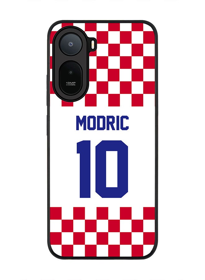 Stylizedd Rugged Case for Xiaomi Redmi A7 Pro 4G / Poco C81 / Poco C81 Pro / Poco C85x 5G- Slim Fit Hybrid Rubber Cover Football - Croatia,  Modric