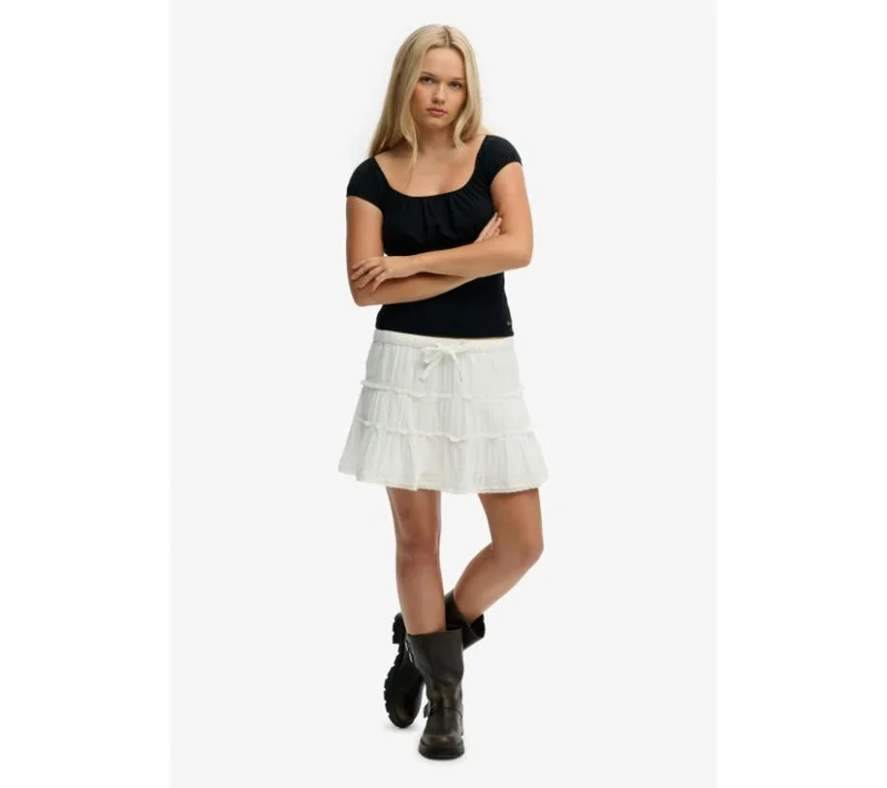 Superdry Cheesecloth Tiered Mini Skirt