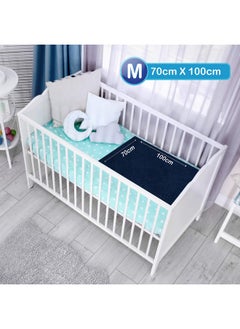 Luvlap Instadry Anti-Piling Fleece Extra Absorbent Quick Dry Sheet For Baby, Baby Bed Protector, Waterproof Baby Sheet, Small Size 70X100Cm, Pack Of 2, Maroon & Navy Blue  - Image 5