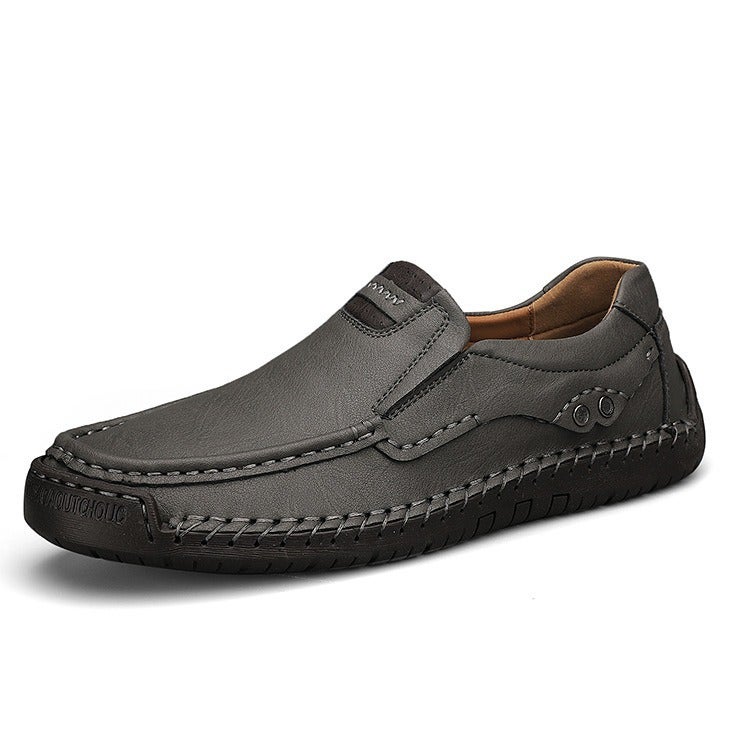 Plus Size Men'S Shoes Handmade Genuine Leather Loafers Men'S Slip-On Soft Bottom Loafers Size 48 - Image 1