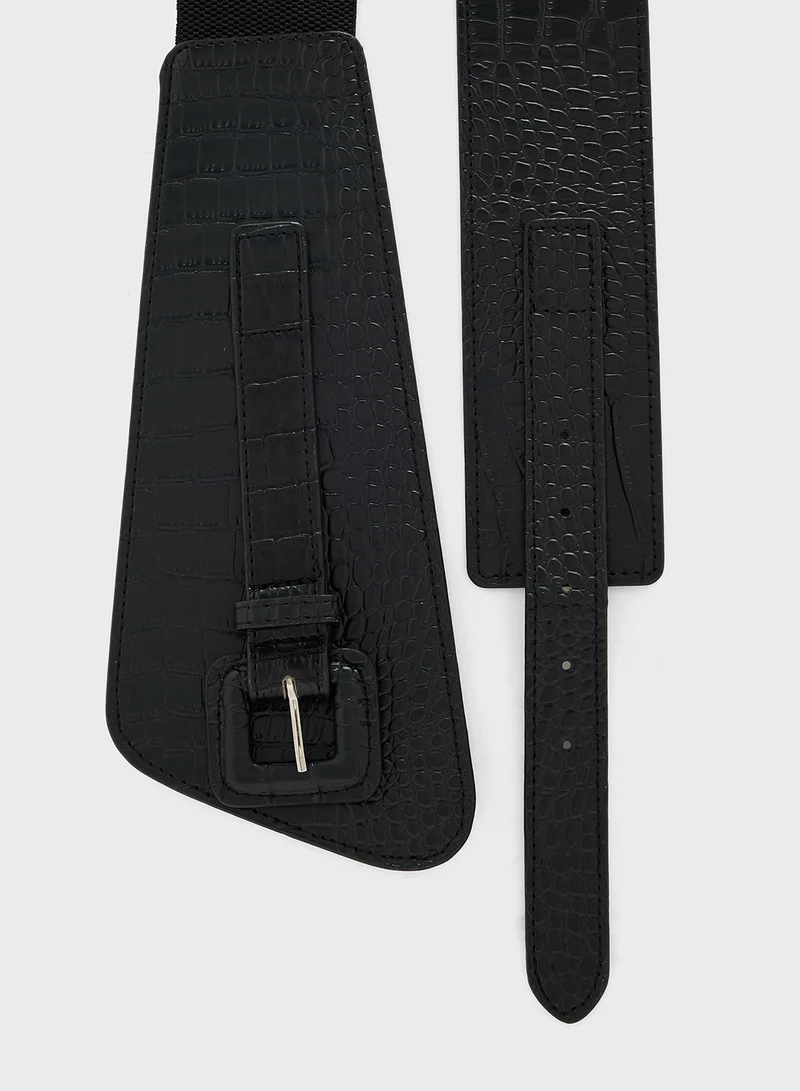 ELLA Croc Print Waist Belt