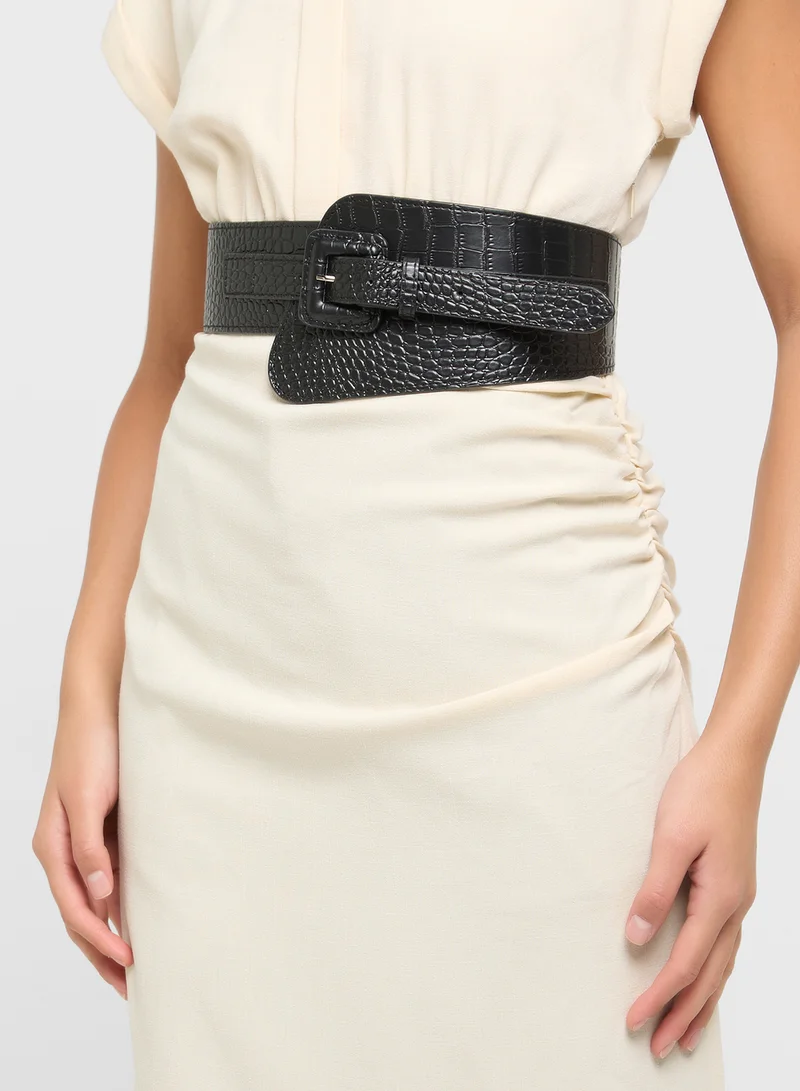 ELLA Croc Print Waist Belt