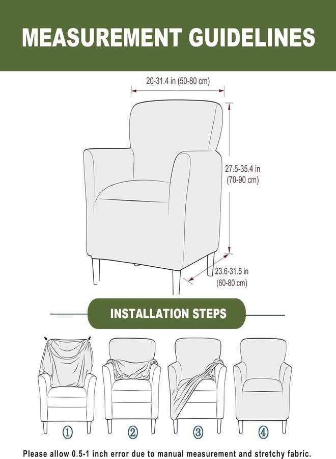 FUANGUI Banquet Armchair Slipcover Printed Chair Covers with Arms Stretch Club Chair Slipcover Soft Armchair Sofa Covers Anti-Slip Furniture Protector for Dogs Pets Home Living Room Decor - Image 2