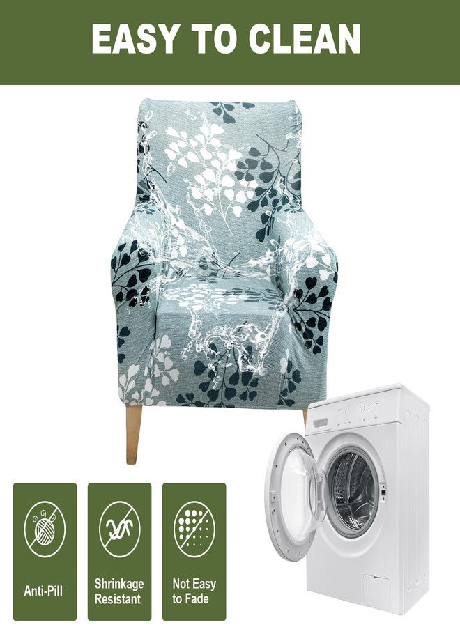 FUANGUI Banquet Armchair Slipcover Printed Chair Covers with Arms Stretch Club Chair Slipcover Soft Armchair Sofa Covers Anti-Slip Furniture Protector for Dogs Pets Home Living Room Decor - Image 5