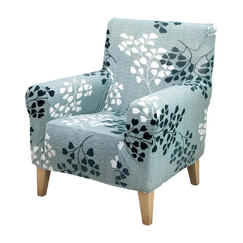 FUANGUI Banquet Armchair Slipcover Printed Chair Covers with Arms Stretch Club Chair Slipcover Soft Armchair Sofa Covers Anti-Slip Furniture Protector for Dogs Pets Home Living Room Decor - Image 1