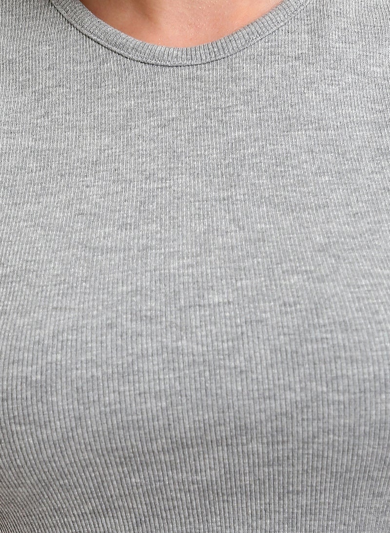 LC WAIKIKI Crew Neck Textured Women's Crop Top - Image 3