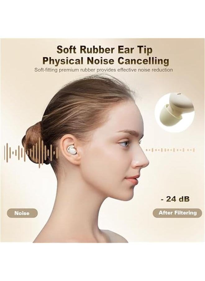 Mini Small Sleeping Sleep Earbuds Buds for Side Sleepers Smallest Tiny Invisible Earbuds Hidden Ear Buds for Sleeping On Side Noise Cancelling Sleep Ear Buds Headphones