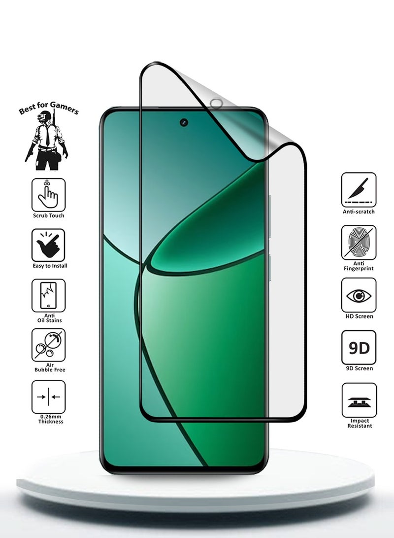 Wtech Realme 12+ / 12 Plus 5G 2024 Nano Ceramic Full Glue Full Cover Matte Flexible Screen Protector (MSCNMN) - Clear/Black - Image 2