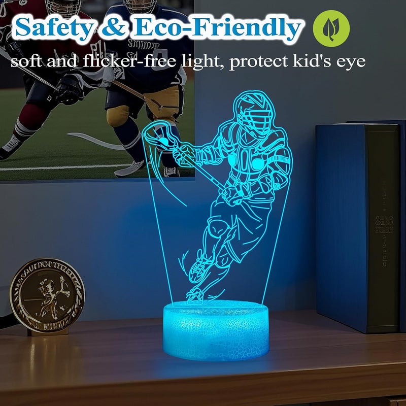 Al Raied ARS® Lacrosse Night Light with Remote Control - 16 Color Changing LED Lamp - Image 3
