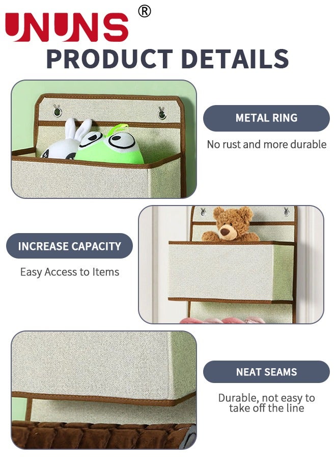 UNUNS Over Door Hanging Organizer,4-Shelf Behind The Door Storage Organizer With Door Hook,Wall Mount Rack For Clothes Toys Sundries - Image 4