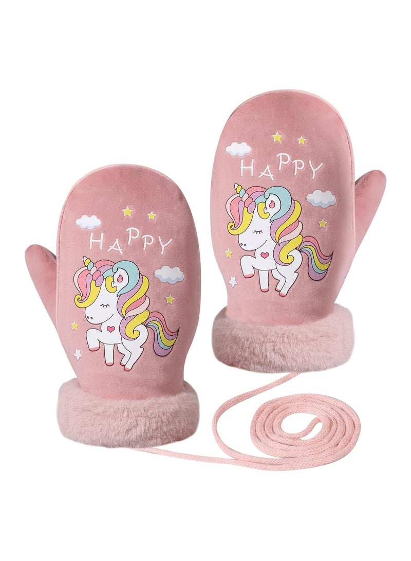 general Winter Boy Girl Gloves, Warm Gloves Warm Fleece Toddler Gloves, Girls Boy Ski Gloves for Ice Skating, Cycling, Running and Outdoor Activities - Image 1