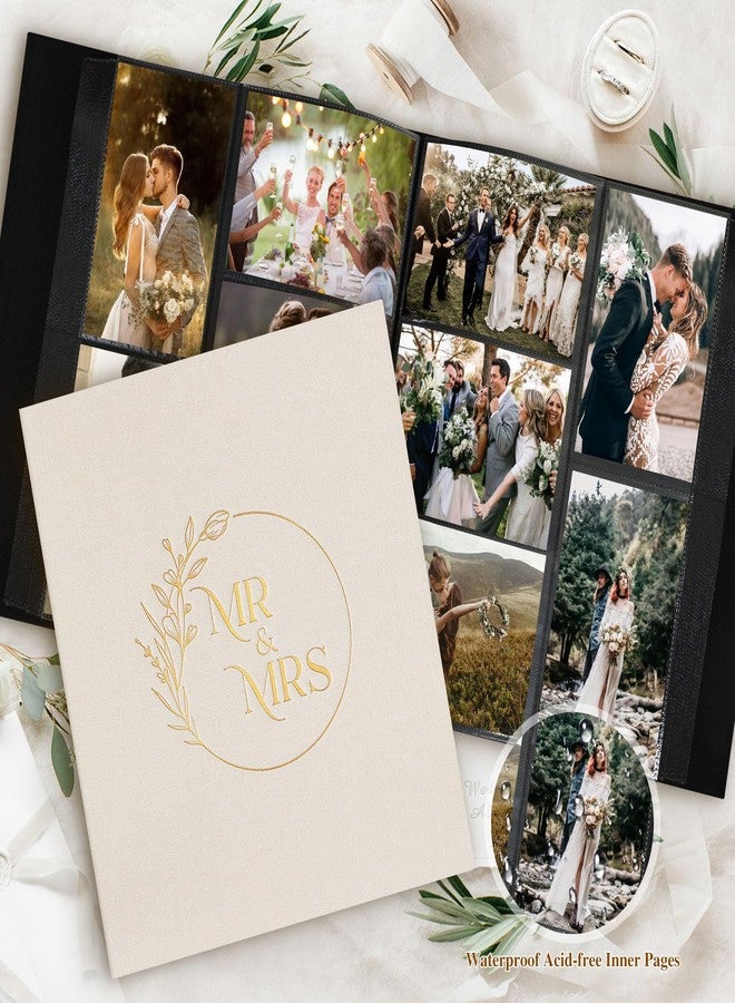 Lanpn Wedding Photo Album 4x6 600 Pockets, Large Capacity Newlywed Marriage Albums Linen Hardcover Slip in Holds 600 horizontal Vertical Photos (Beige) - Image 3