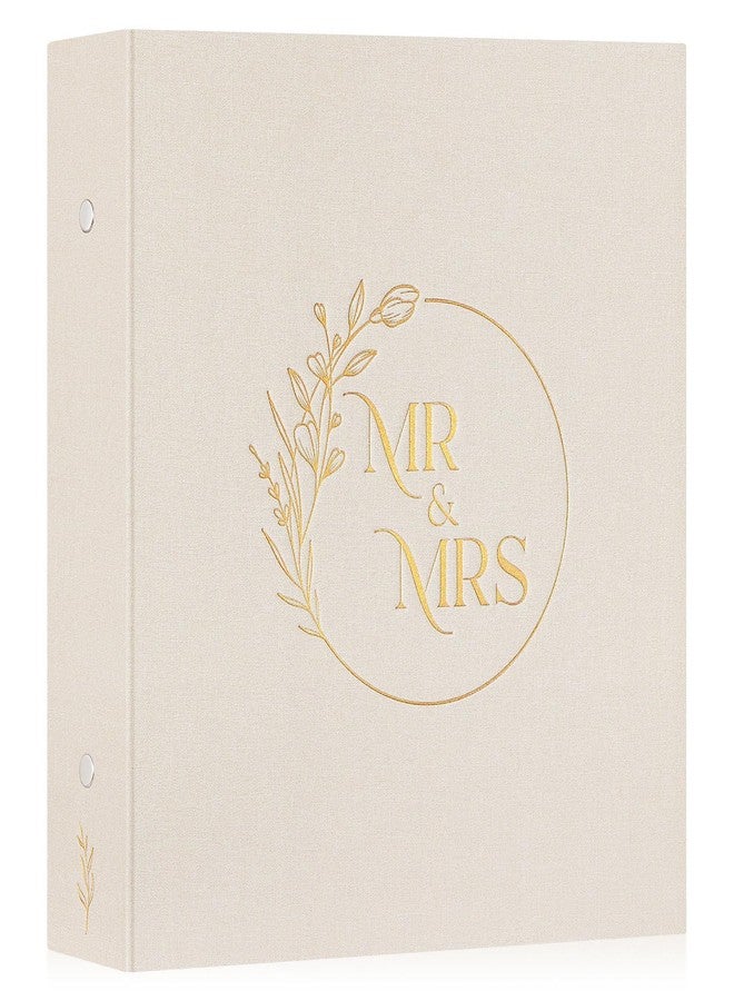 Lanpn Wedding Photo Album 4x6 600 Pockets, Large Capacity Newlywed Marriage Albums Linen Hardcover Slip in Holds 600 horizontal Vertical Photos (Beige) - Image 1