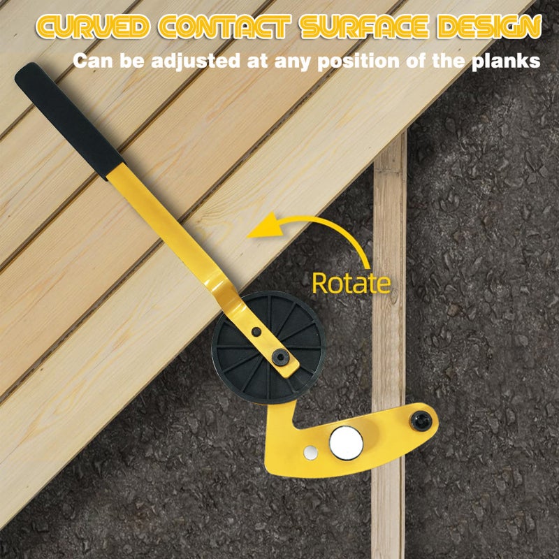 Deck Straightening Tool 8mm Heavy-Duty Steel Plate - Non-Slip Stainless Steel Grips Adjustable 1.6 To 2.8 Inches Warp Fixer for DIY Deck Installation, Deck Repair, Contractor Use - Image 5