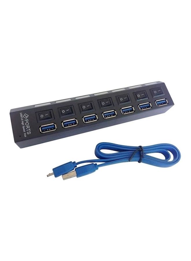 NIBEMINENT 7 Port Usb 3.0 Hub Black - Image 1