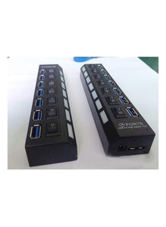 نيبمينينت موزع بـ 7 منافذ USB 3.0 أسود  - Image 4