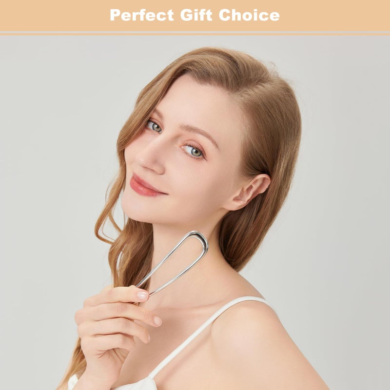 Srevela 3 Pcs Metal French Hair Pins for Women Girls, U-Shaped French Twis Hair Pins for Buns, Elegant Hairstyle Accessories - Image 5