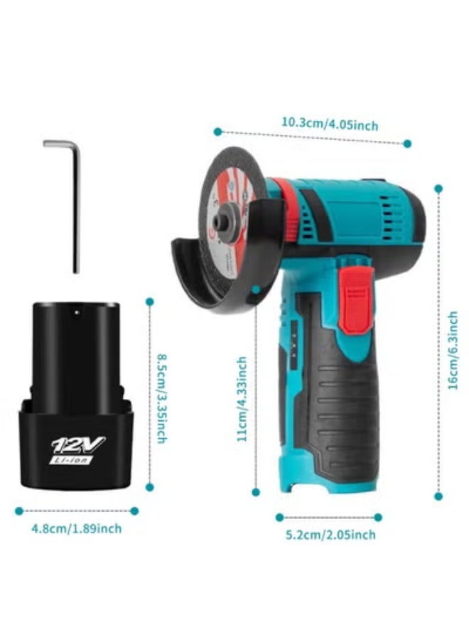 Cordless Lithium Angle Grinder, Rechargeable Handheld Polisher & Mini Cutting Machine with Dual 12V Batteries - Image 5