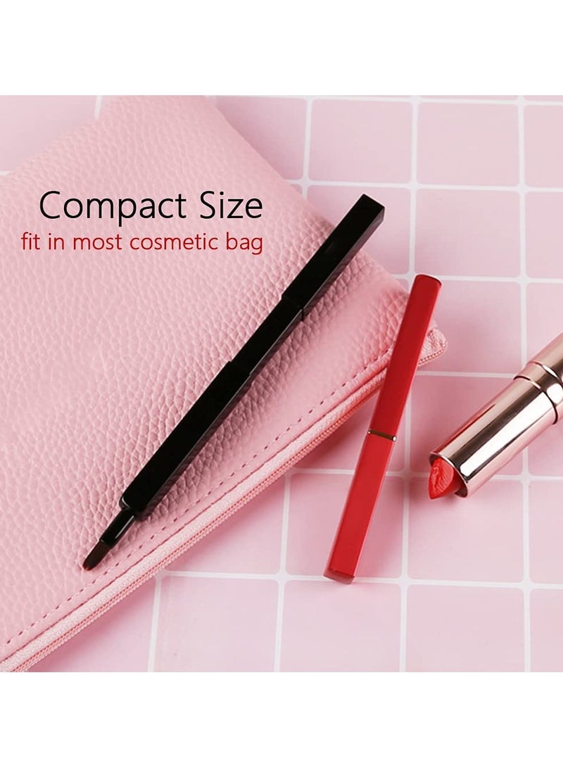 3 Pcs Lip Brushes, Aluminum Tube Retractable Lip Brush, Ladies Makeup Lipstick Lip Gloss Applicator, Lipstick Brush Supplies for Beauty (Black+Silver+Red) - Image 4