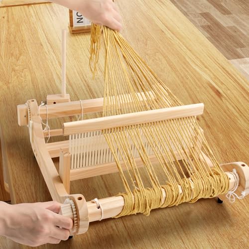 WILLOWDALE 12 Inches Rigid Heddle Loom, Weaving Loom Kit with Shed Stick, Wooden Multi-Craft Weaving Loom for Adults, Threads Warping Frame with Pegs and Yarn Stand, Frame Loom for Beginner - Image 3